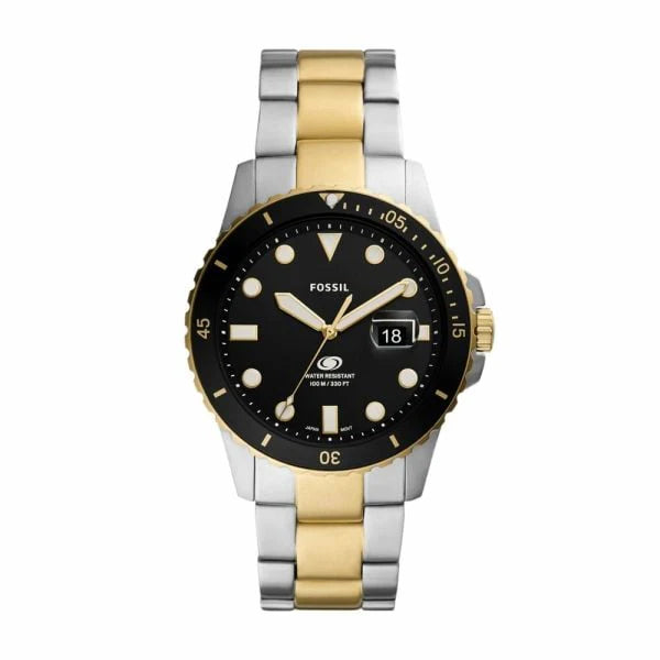 Fossil Men's Blue Dive Three-Hand Date, Stainless Steel Watch