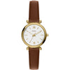 Fossil Ladies Carlie Mini Leather Watch In Brown