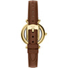 Fossil Ladies Carlie Mini Leather Watch In Brown