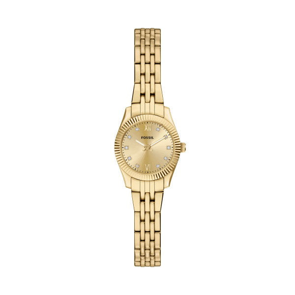 Fossil Womens Scarlette Gold Steel Watch