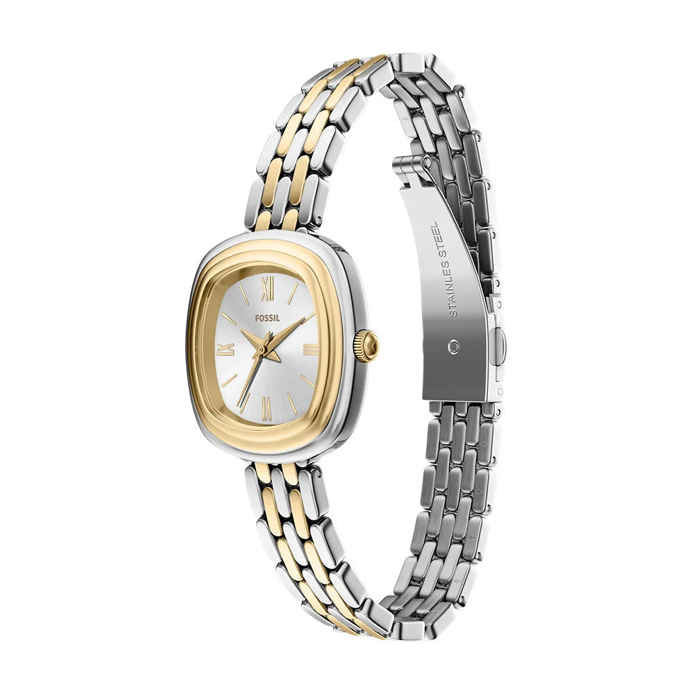 Fossil Womens  Genevive 3 Handed Watch Inn Golf & Silver