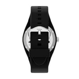 Fossil Mens Everette Silicone Watch In Black