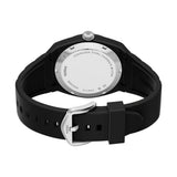 Fossil Mens Everette Silicone Watch In Black