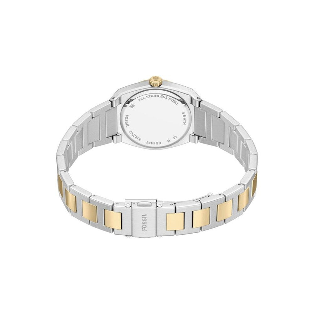 Fossil Everette  lack Dial  Watch For Women In Gold & Silver