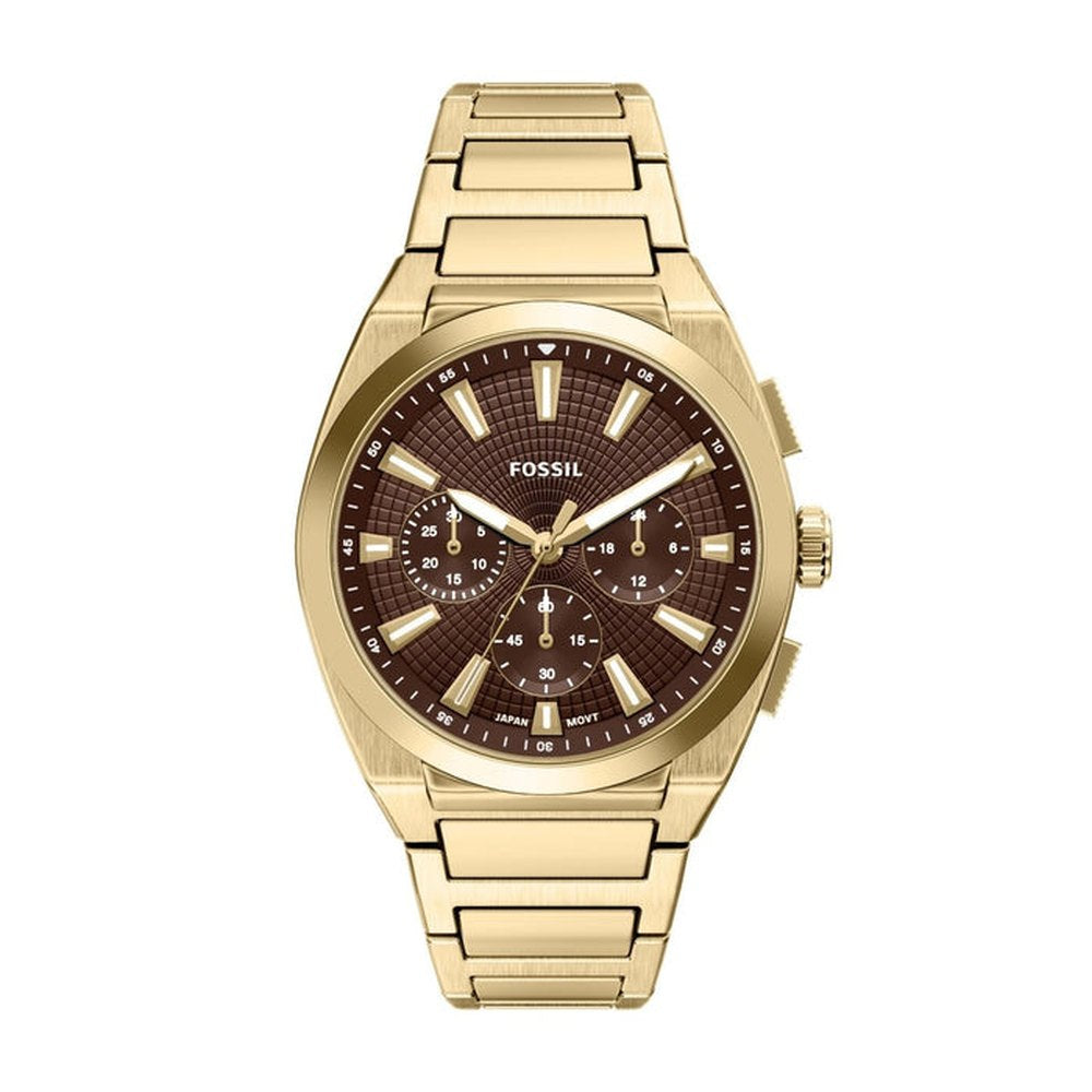 Fossil Everett Chrono Watch In Gold