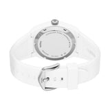 Fossil Mens Everett 3 Hand Silicone Watch In White