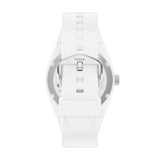 Fossil Mens Everett 3 Hand Silicone Watch In White