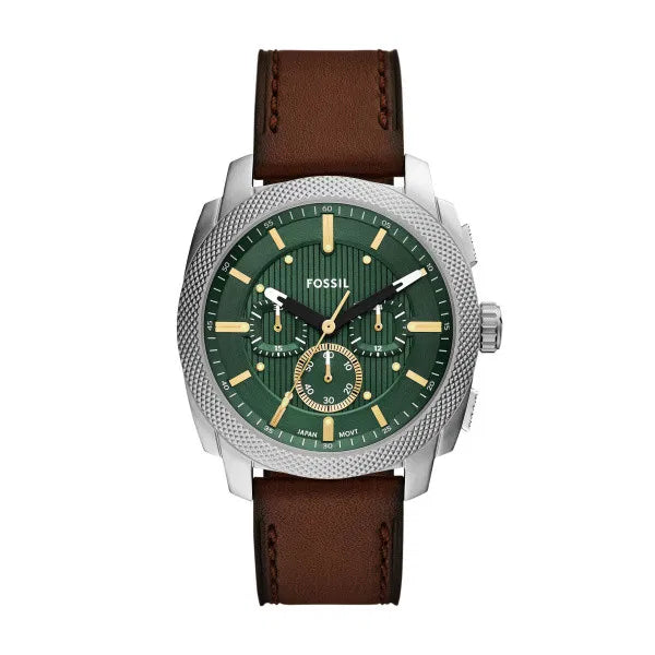 Fossil Machine Brn /Green  Leather