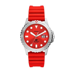 Fossil Blue Dive Red Silicon Watch