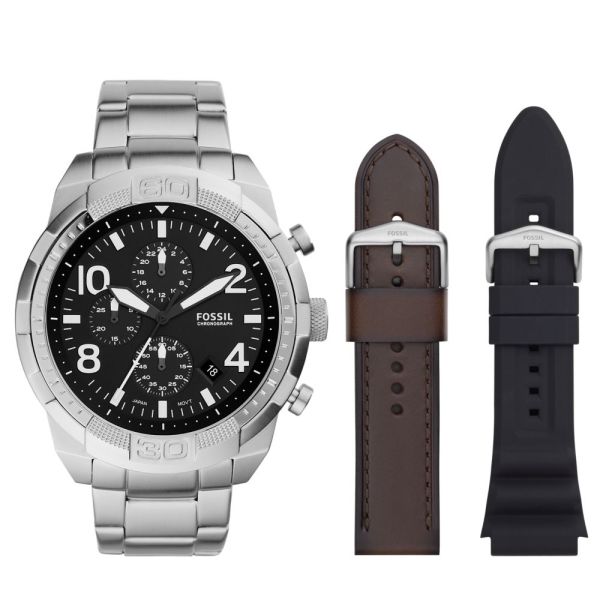 Fossil Bronson Chrono Watch And Bracelet Set