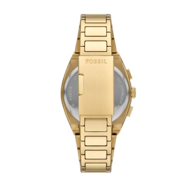 Fossil Mens Everett Stainless Steel Watch In Gold