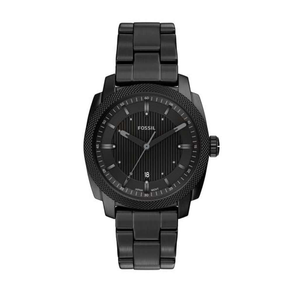 Fossil Mens Machine 3 Hand Watch In Black