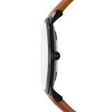 Fossil Gents Tan Leather Black Dial