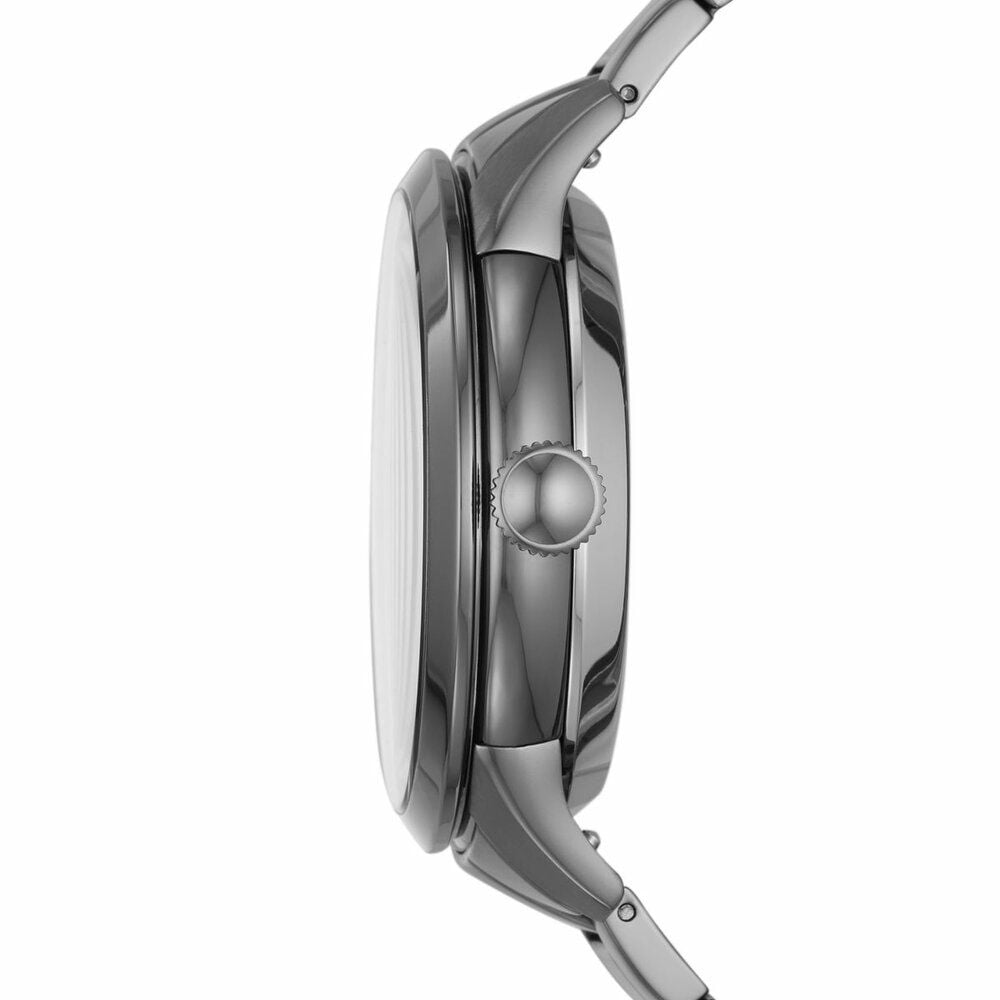 Fossil mens Townsman Automatic Smoke Stainless-Steel Watch