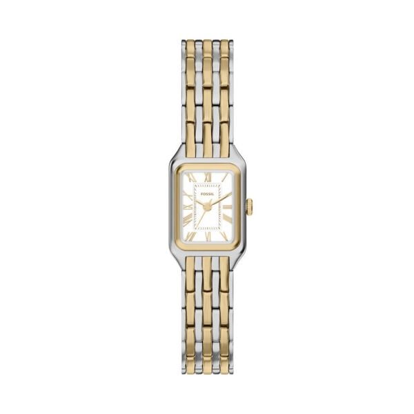 Fossil Womens Raquel Stainless Steel Two Tone Watch In Gold And Silver