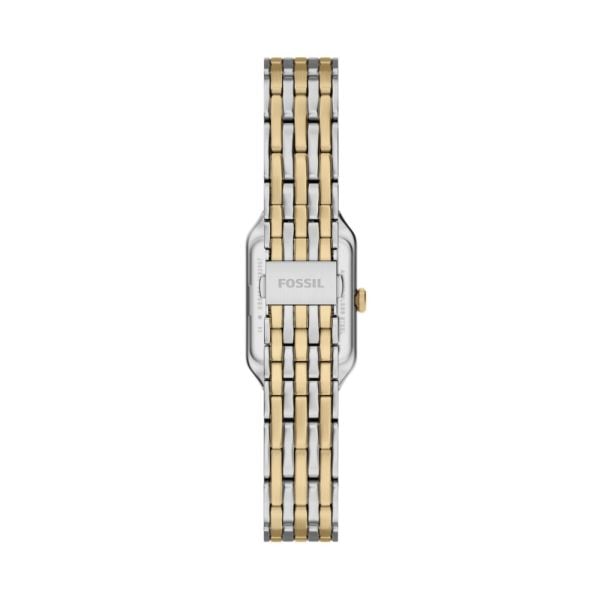 Fossil Womens Raquel Stainless Steel Two Tone Watch In Gold And Silver