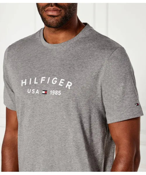 Tommy Hilfiger Mens Fathers Day Tee T-Shirts Grey Heather