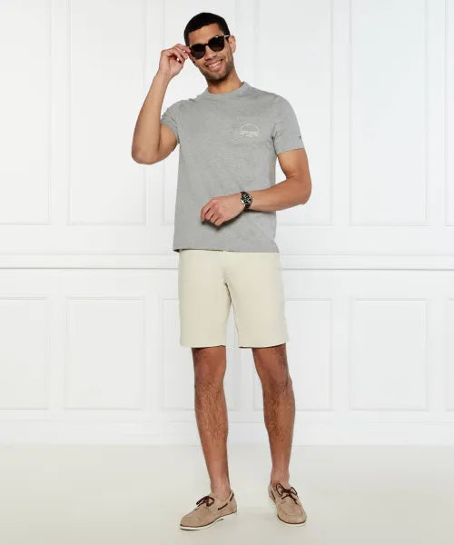 Tommy Hilfiger Mens Arch Pocket Tee T-Shirts In Light Grey