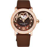 Frederique Constant Amour Ladies Automatic 34 mm Stainless steel & Satin Watch In Rose Gold