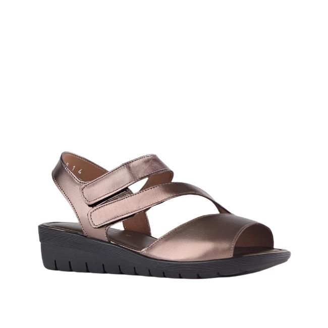 Froggie 12538 Ladies Lea Metallic Sandals Lead Metallic