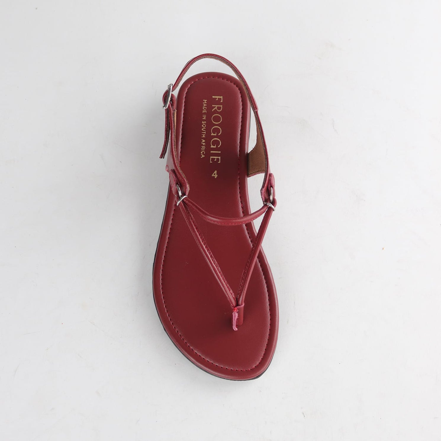 Froggie Ladies Lea Waxy Sandals In Red