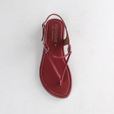Froggie Ladies Lea Waxy Sandals In Red