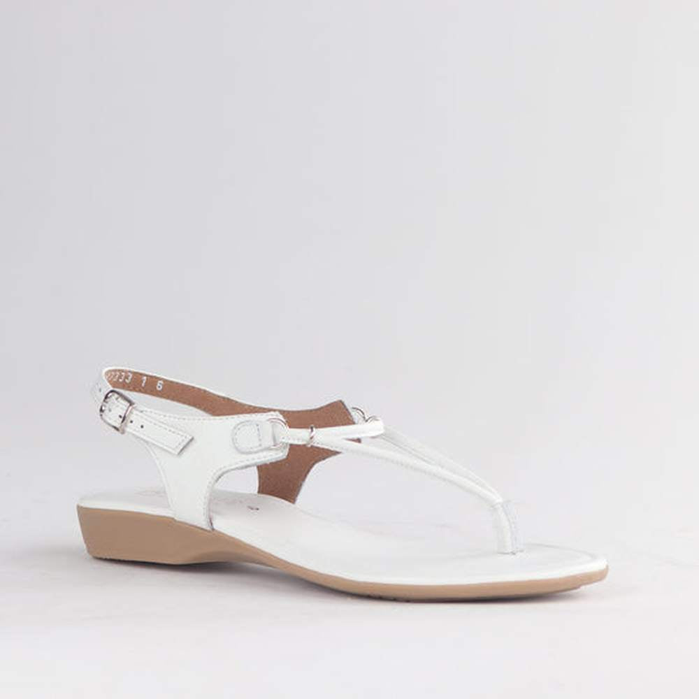 Froggie Womens Spaghetti Thong Sandals In White