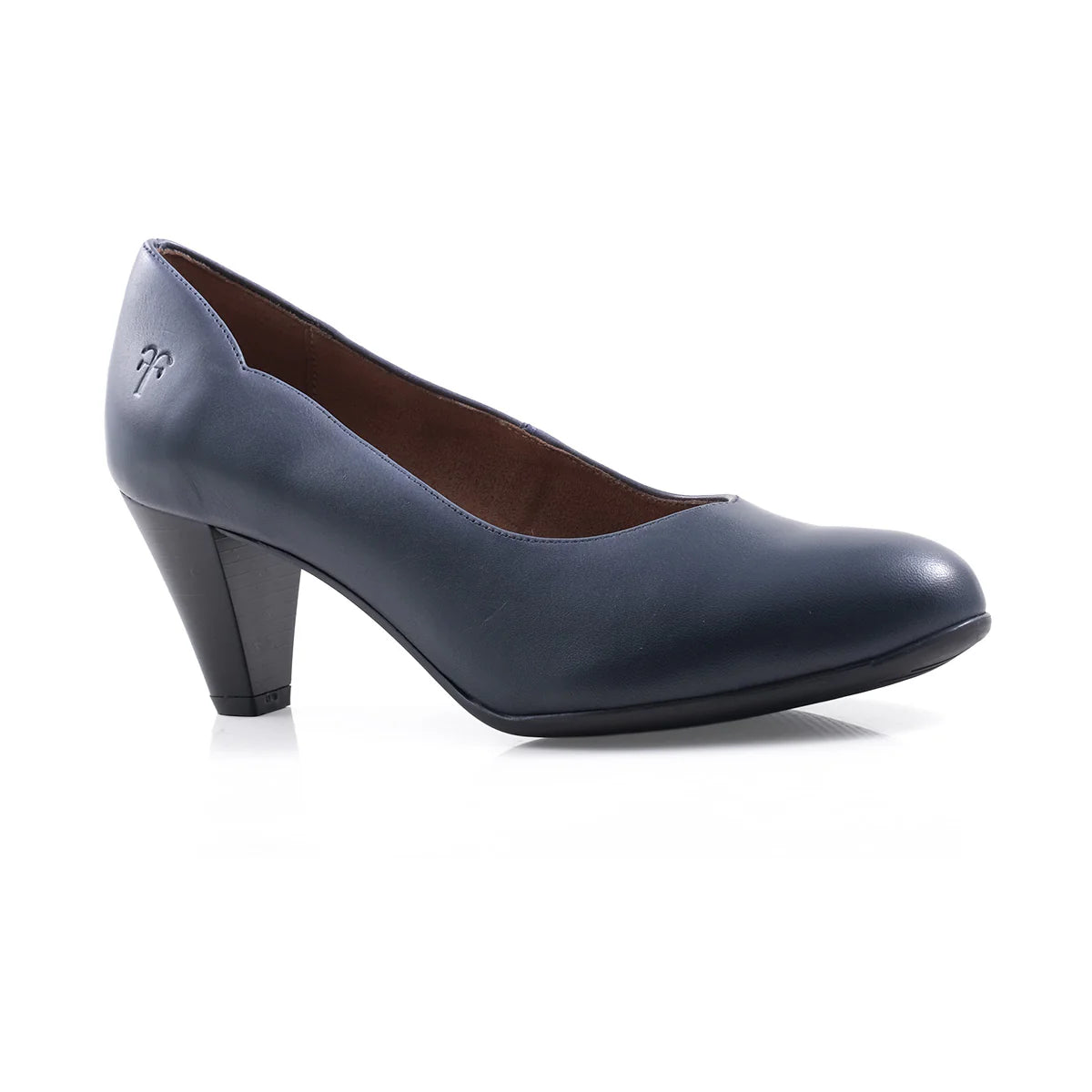 Froggie Ladies Lea Waxy Shoes In Navy