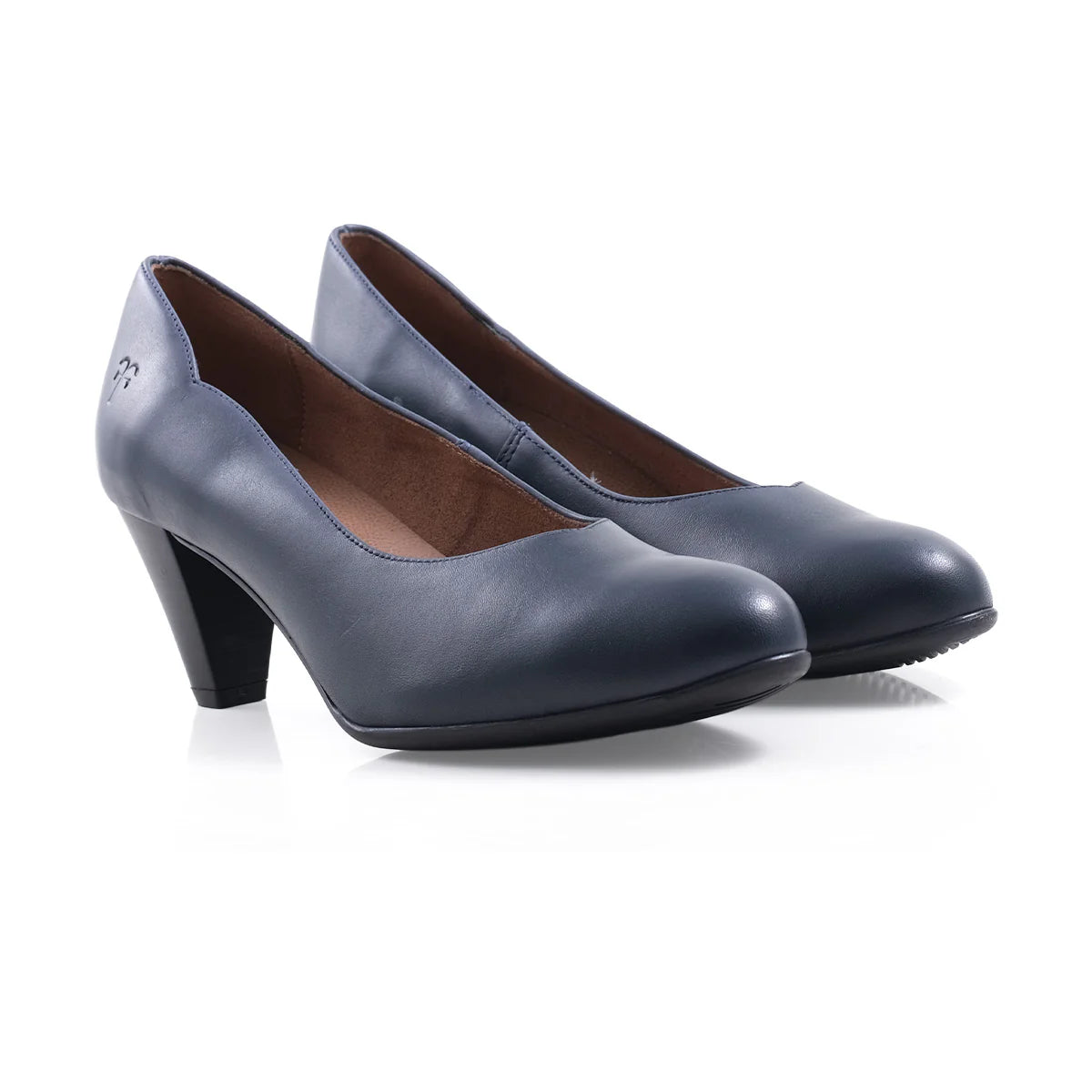Froggie Ladies Lea Waxy Shoes In Navy