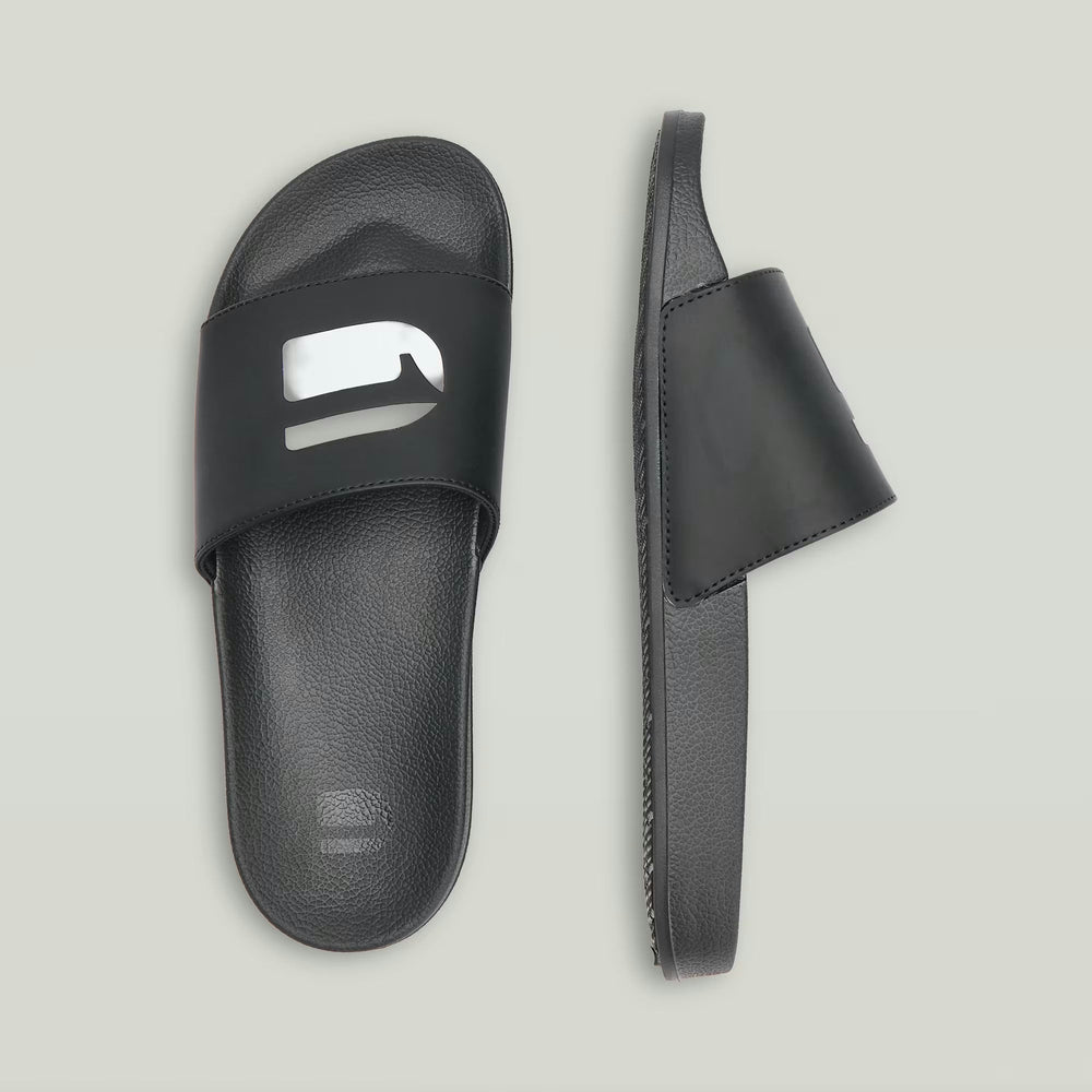 G-Star Mens Cart VII Basic Slides Black And White