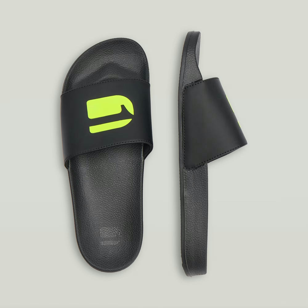 G-Star Mens Cart VII Pop Slides In Black & Neon