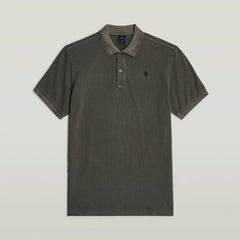 G-Star Mens Dunda Grey Overdyed Slim Polo