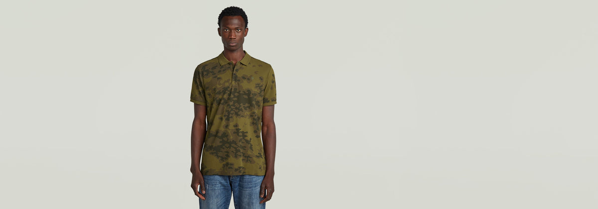 G-Star Raw Mens Dunda Slim Polo Golfers In Dark Olive