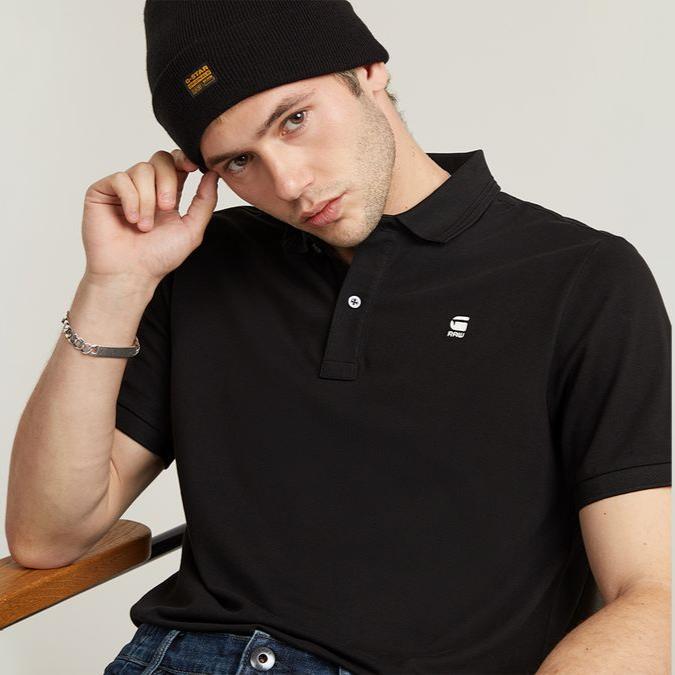 G-Star Raw Dunda Slim Polo Ss Black