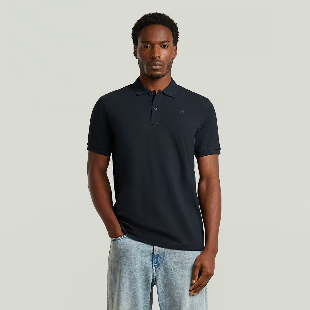 G-Star Raw Mens Dunda Slim Polo Short Sleeve Shirt In Navy