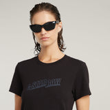 G-Star Raw Womens Embro Logo R Black T-Shirt
