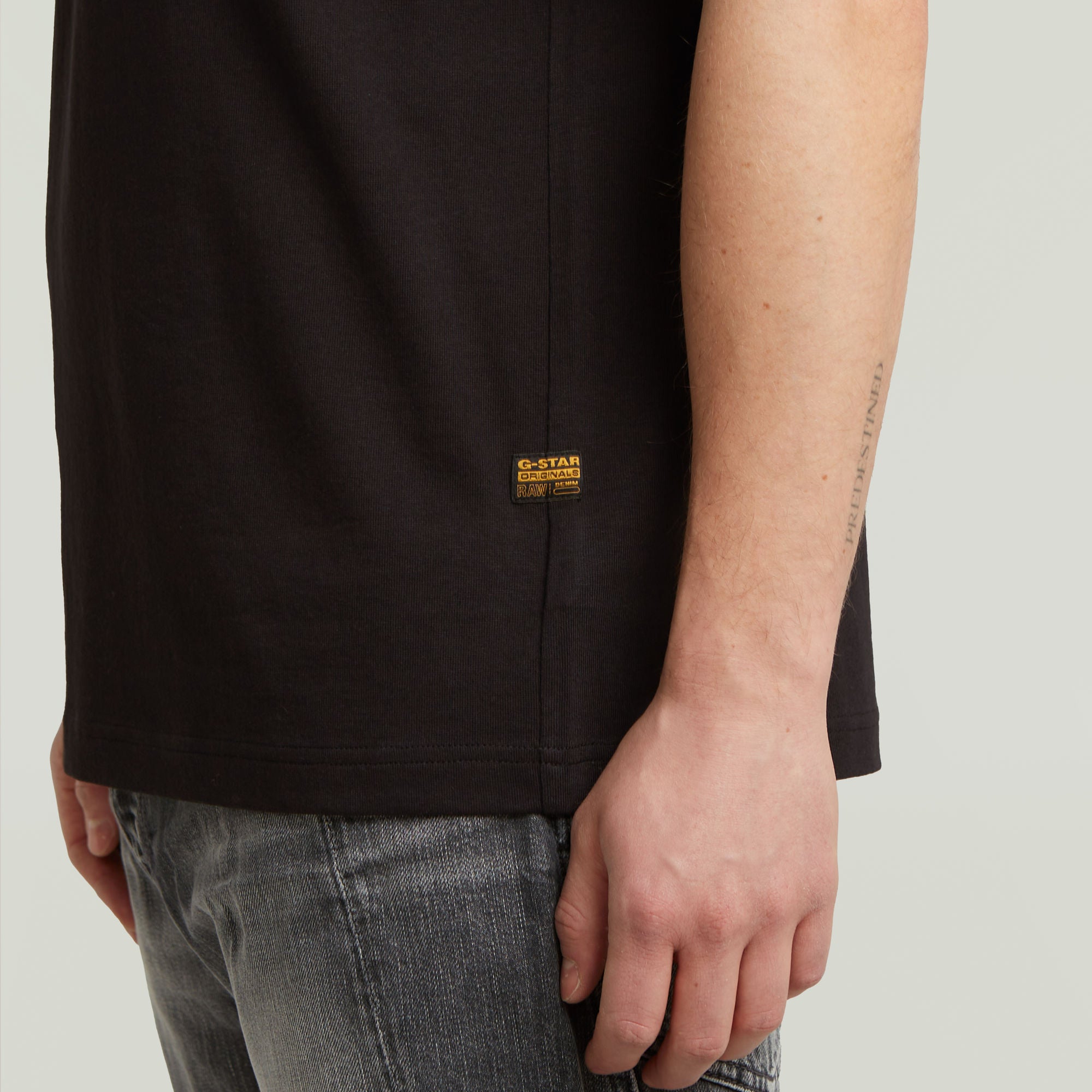 G-Star Raw Mens Felt Logo T-Shirt In Black