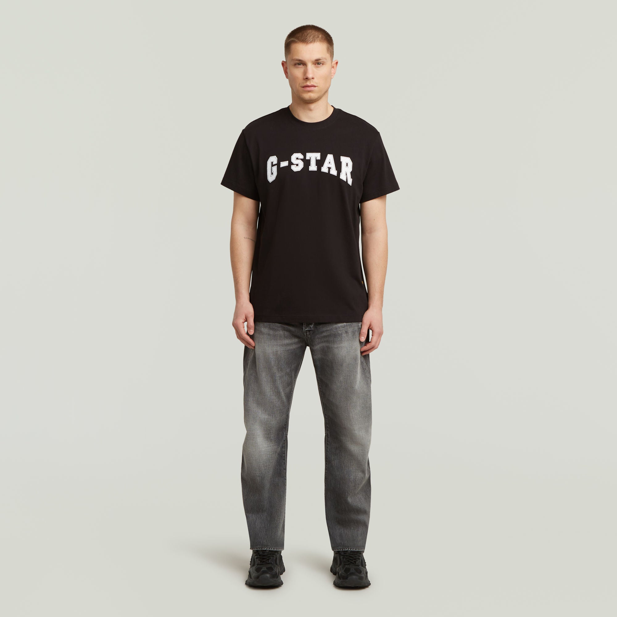 G-Star Raw Mens Felt Logo T-Shirt In Black