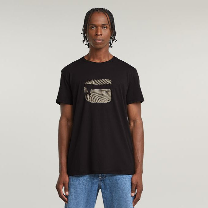 G-Star Mens Finger Print Burger R Black T-Shirt