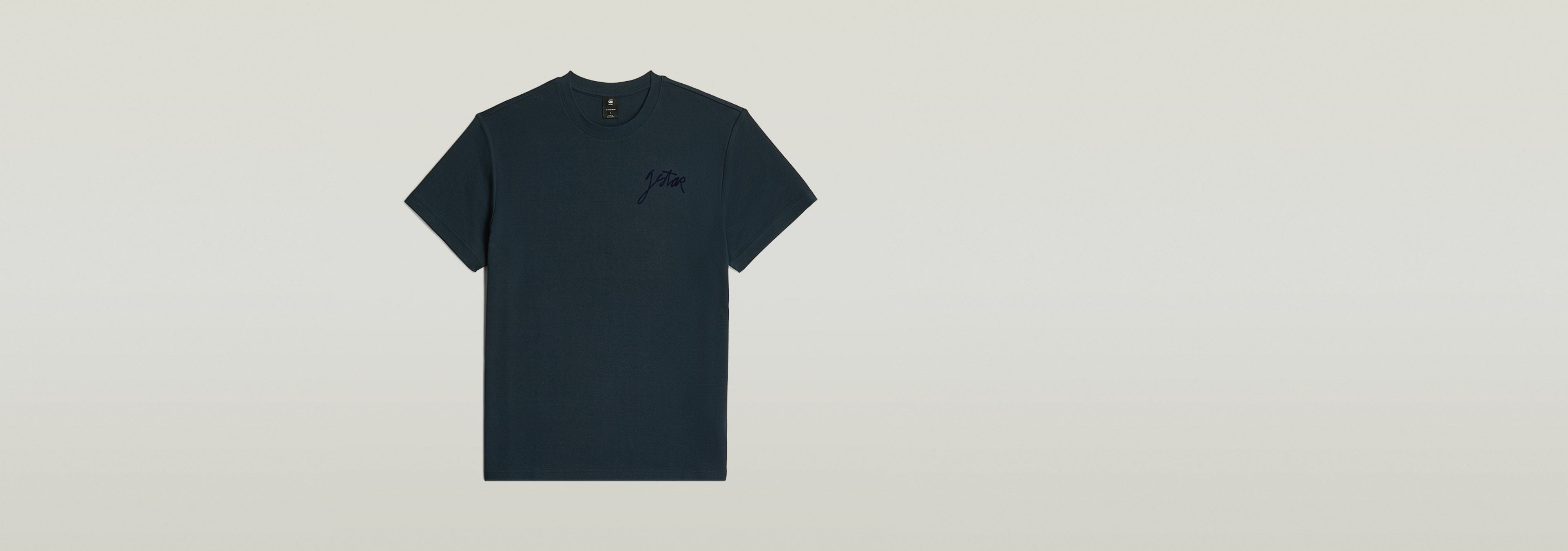 G-Star Raw Mens Script T-Shirts In Blue