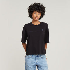 G-Star Raw Womens Black Horizontal Seam Loose R T-Shirt