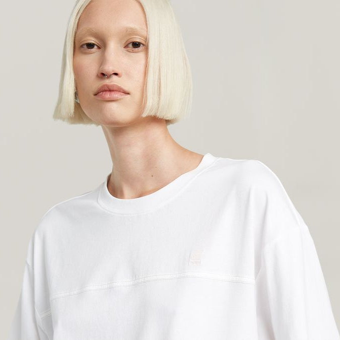 G-Star Raw Womens White Horizontal Seam Loose R T-Shirt