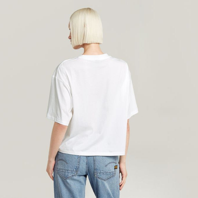 G-Star Raw Womens White Horizontal Seam Loose R T-Shirt