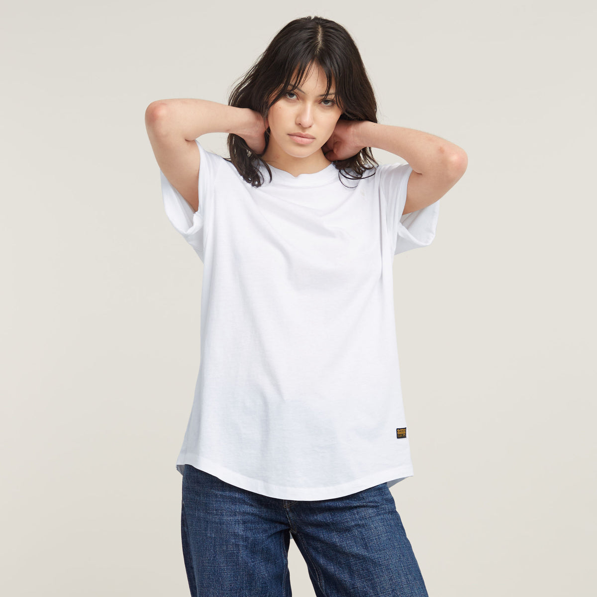 G-Straw Raw Womens Lash Fem T-Shirts In White