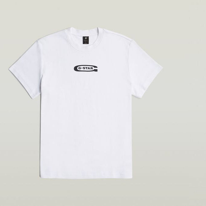 G-Star Raw Mens Whiteold Skool Logo R Tee