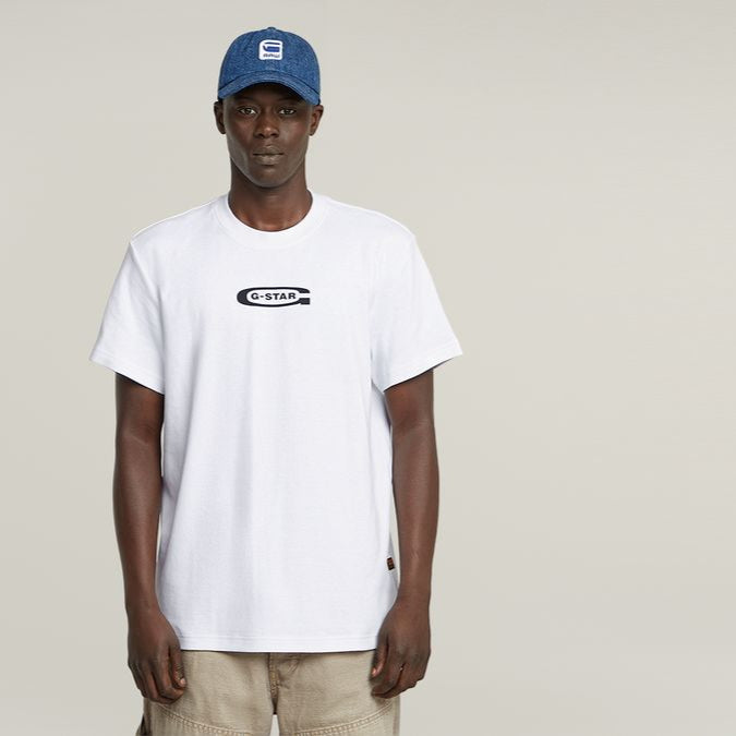 G-Star Raw Mens Whiteold Skool Logo R Tee