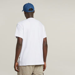 G-Star Raw Mens Whiteold Skool Logo R Tee