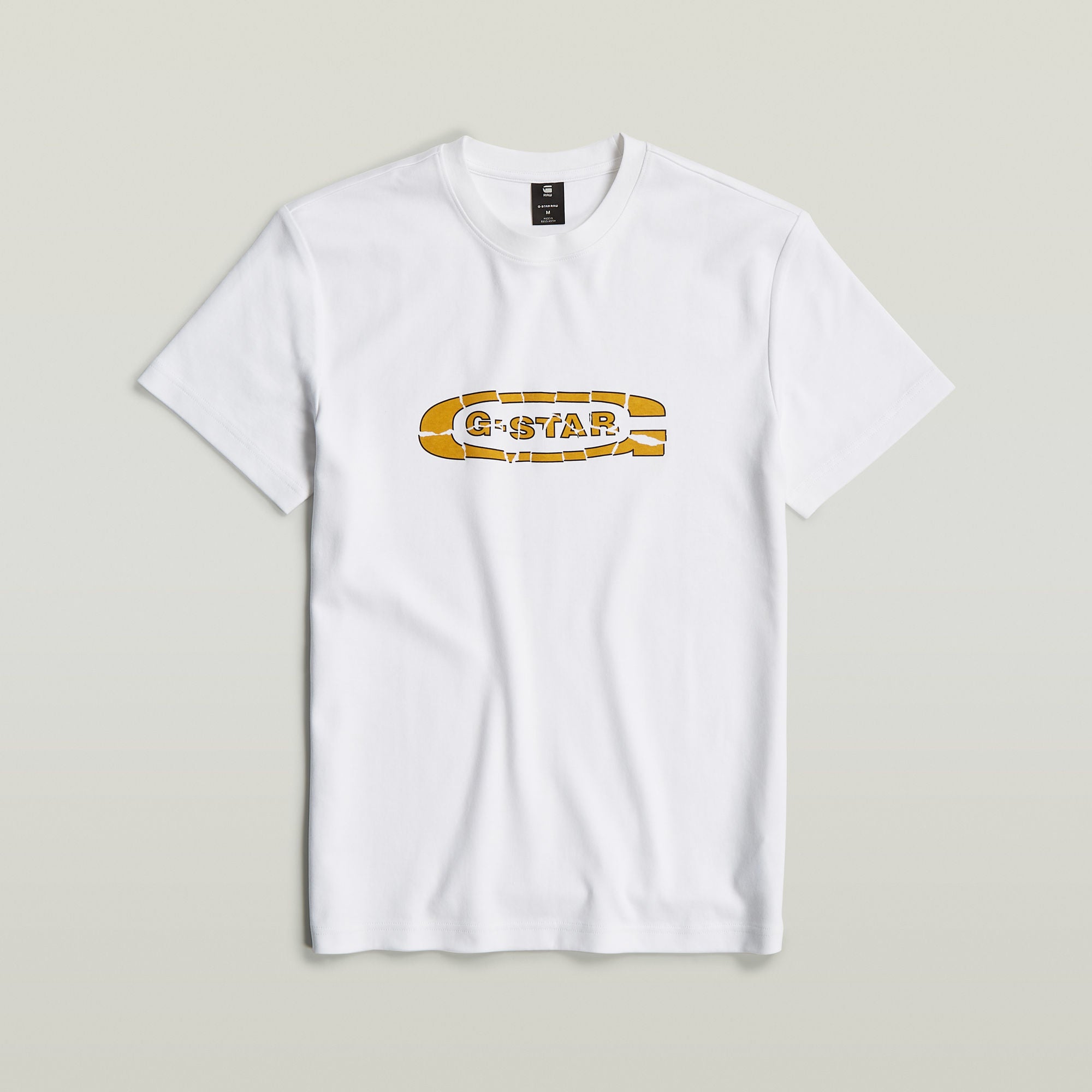 G-Star Raw D25086 Destroyed Old Skool Logo Tee  White