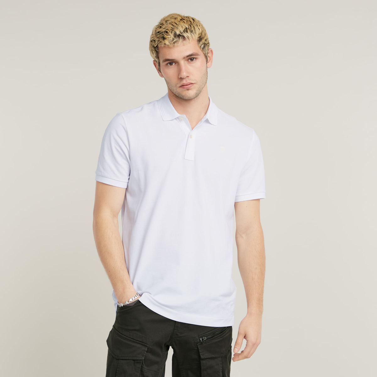 G-Star Raw Dunda Slim Polo Ss T-Shirt White