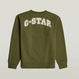 G-Star Raw Mens Olive Running Dog Back Sweatshirt